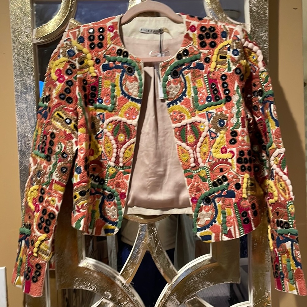 Alice and Olivia tweed blazer size medium